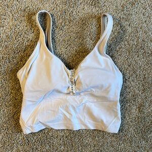 Lululemon size 4 cropped white tank top